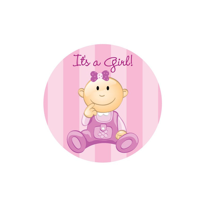 Medical Labels - IT'S A GIRL, Kids' Sticker, 2-1/2" x 2-1/2"