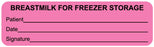 Medical Labels - Breast Milk For Freezer, 3" x 7/8"