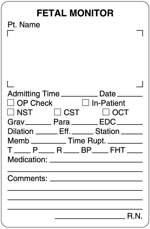 Medical Labels - Maternal/Child Health Communication Label, 2-5/8" x 4"