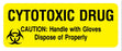 Medical Labels - CYTOTOXIC DRUG, 2-1/4" x 7/8"