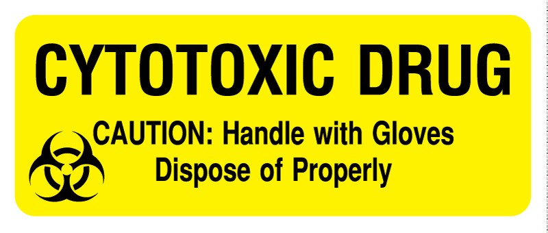 Medical Labels - CYTOTOXIC DRUG, 2-1/4" x 7/8"