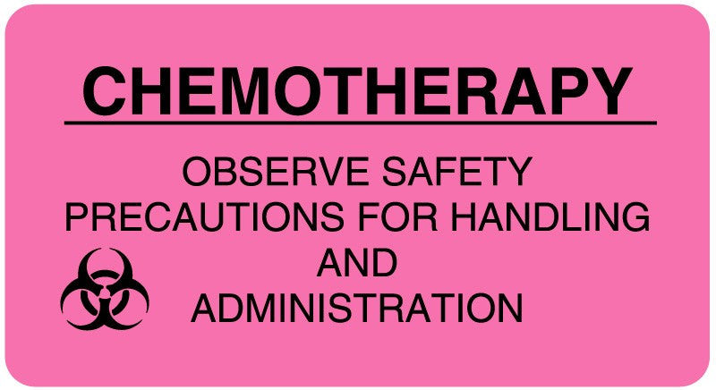 Medical Labels - Chemotherapy Communication Label, 3" x 1-5/8"