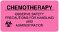 Medical Labels - Chemotherapy Communication Label, 3" x 1-5/8"