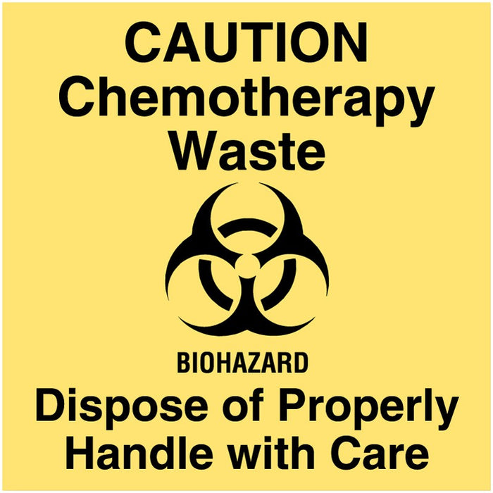 Medical Labels - Chemotherapy Communication Label, 4-1/2" x 4-1/2"