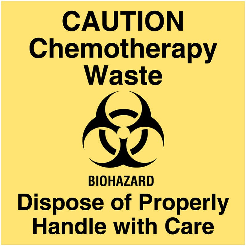 Medical Labels - Chemotherapy Communication Label, 4-1/2" x 4-1/2"