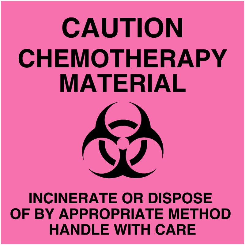 Medical Labels - Chemotherapy Communication Label, 4-1/2" x 4-1/2"