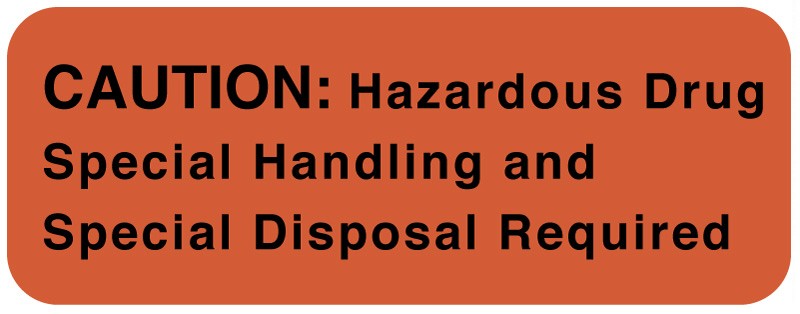 Medical Labels - CAUTION: Hazardous Drug/Special Handling label, 2" x 3/4"