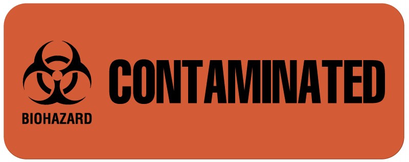 Medical Labels - Biohazard Warning Label, 2-1/4" x 7/8"