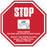 Medical Labels - Stop Sign Infection Control Labels, 6" x 6"