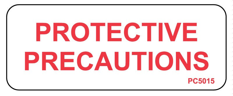 Medical Labels - Protective Precautions Labels, 2-1/4" x 7/8"