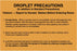 Medical Labels - Droplet Precautions Labels, 5-1/4" x 8"