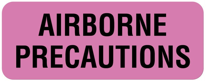 Medical Labels - Airborne Precautions Labels, 2-1/4" x 7/8"