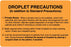 Medical Labels - Droplet Precautions Labels, 4" x 2-5/8"