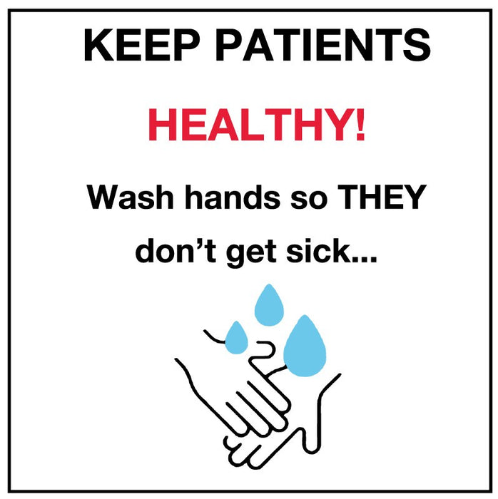 Medical Labels - Hand Washing Labels, 6" x 6"