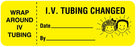 Medical Labels - WRAP AROUND IV TUBING IV TUBIN, I.V. Line Identification Label, 3" x 1"