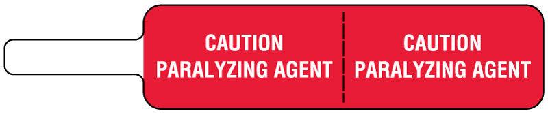 Medical Labels - PARALYZING AGENT, 3-7/8" x 3/4"