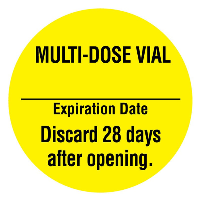 Medical Labels - Multi-Dose Vial Label, 1" Dia