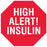 Medical Labels - INSULIN, Alert Label, 1-1/2" x 1/2"