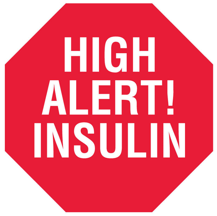 Medical Labels - INSULIN, Alert Label, 1-1/2" x 1/2"