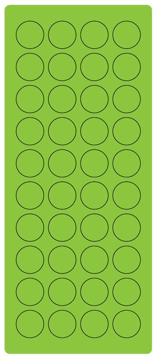 Medical Labels - 3/4" Fl. Green Laser Sheet, 4" x 9 1/2"