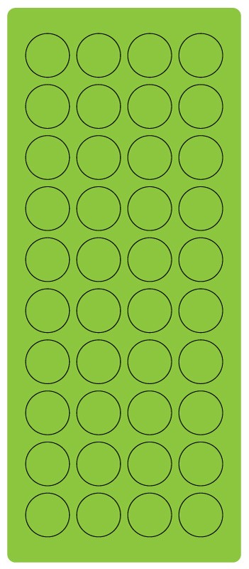 Medical Labels - 3/4" Fl. Green Laser Sheet, 4" x 9 1/2"
