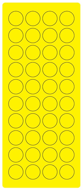 Medical Labels - 3/4" Fl. Yellow Laser Sheet, 4" x 9"