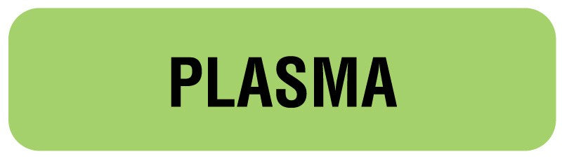 Medical Labels - Plasma Label, 1-1/4" x 5/16"