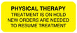 Medical Labels - Physical Therapy Treatment, 2-1/4" x 7/8"