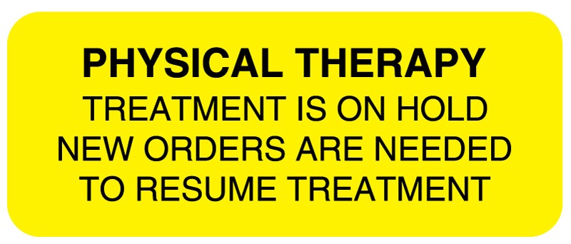 Medical Labels - Physical Therapy Treatment, 2-1/4" x 7/8"