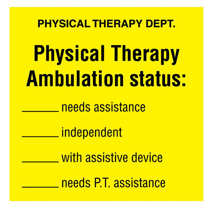 Medical Labels - Physical Therapy Ambulation, 2-1/2" x 2-1/2"
