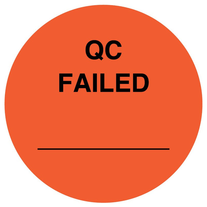 Medical Labels - QC FAILED, 1-1/2" Dia