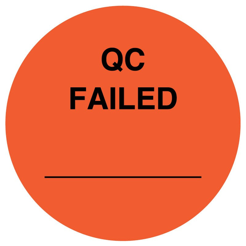 Medical Labels - QC FAILED, 1-1/2" Dia