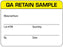 Medical Labels - Quality Control Label, 2-3/8" x 1-3/4"