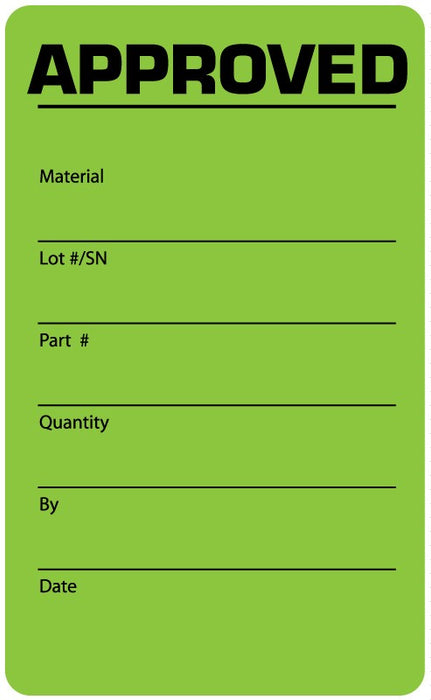 Medical Labels - Quality Control Label, 2-1/8" x 3-1/2"