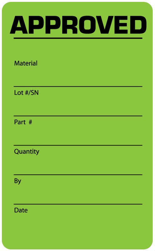 Medical Labels - Quality Control Label, 2-1/8" x 3-1/2"