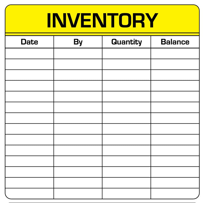 Medical Labels - INVENTORY, 4" x 4"