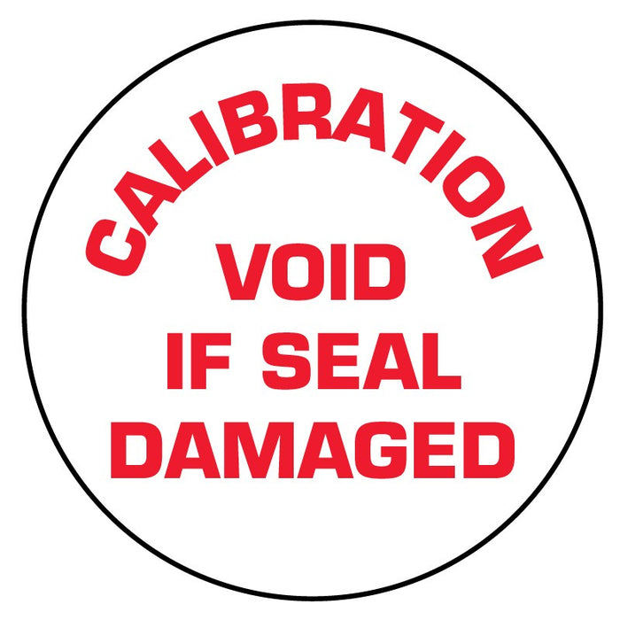 Medical Labels - White Tamper-Evident Calibration Label, 3/4" x 3/4"