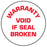 Medical Labels - White Tamper-Evident Warranty Void If Seal Broken Label, 3/4" x 3/4"