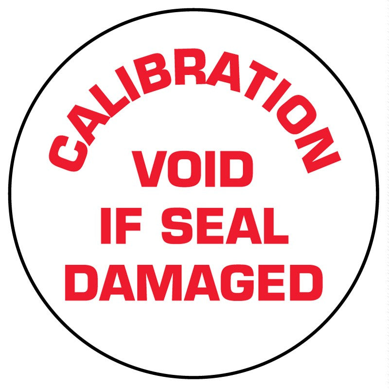 Medical Labels - White Tamper-Evident Calibration Void If Seal Damaged Label, 3/4" x 3/4"