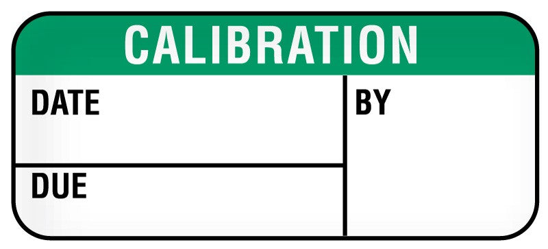 Medical Labels - Calibration Label, 7/8" x 3/8"