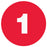 Medical Labels - #1 Numeric Inventory Label, 1" x 1"