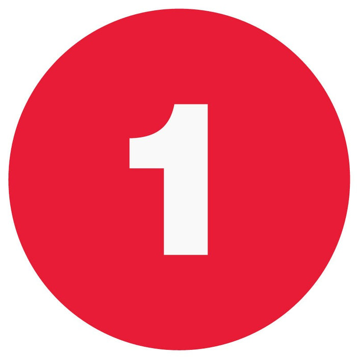 Medical Labels - #1 Numeric Inventory Label, 1" x 1"