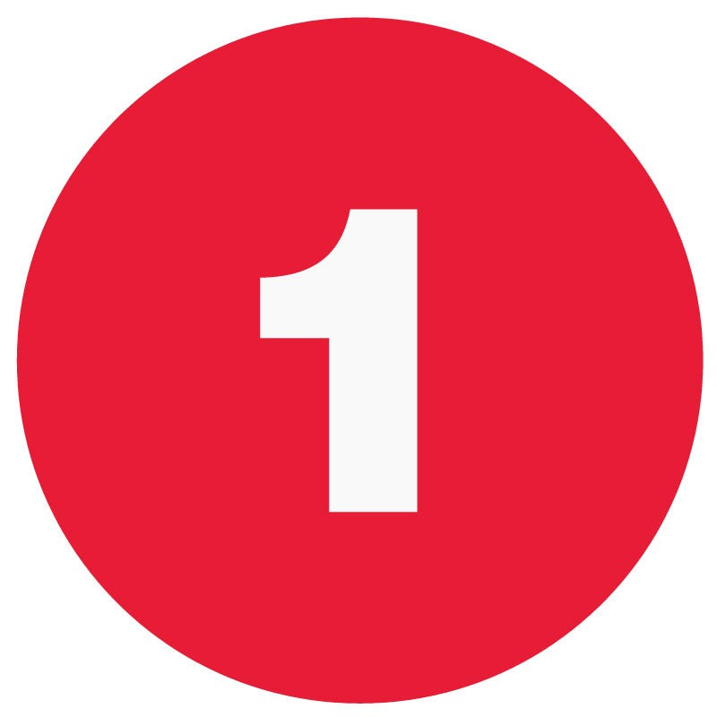 Medical Labels - #1 Numeric Inventory Label, 1" x 1"