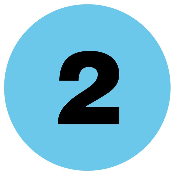 Medical Labels - #2 Numeric Inventory Label, 1" x 1"