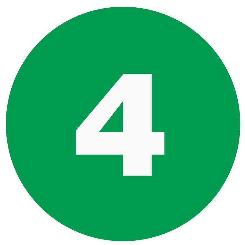 Medical Labels - #4 Numeric Inventory Label, 1" x 1"
