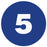Medical Labels - #5 Numeric Inventory Label, 1" x 1"