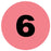 Medical Labels - #6 Numeric Inventory Label, 1" x 1"