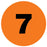 Medical Labels - #7 Numeric Inventory Label, 1" x 1"