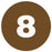 Medical Labels - #8 Numeric Inventory Label, 1" x 1"