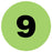 Medical Labels - #9 Numeric Inventory Label, 1" x 1"
